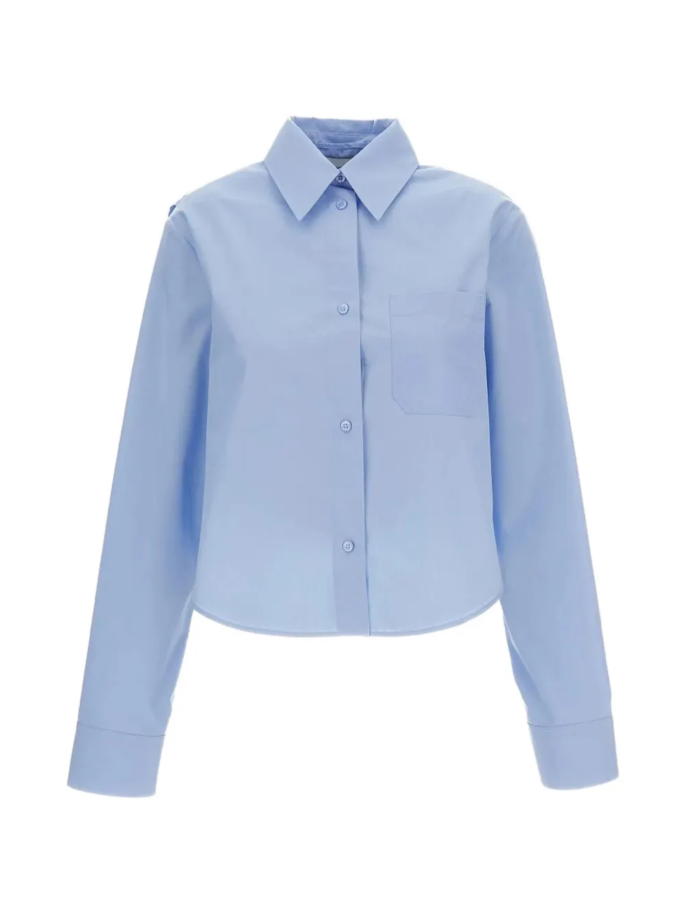 Sportmax pleated-back patch-pocket shirt - Blu