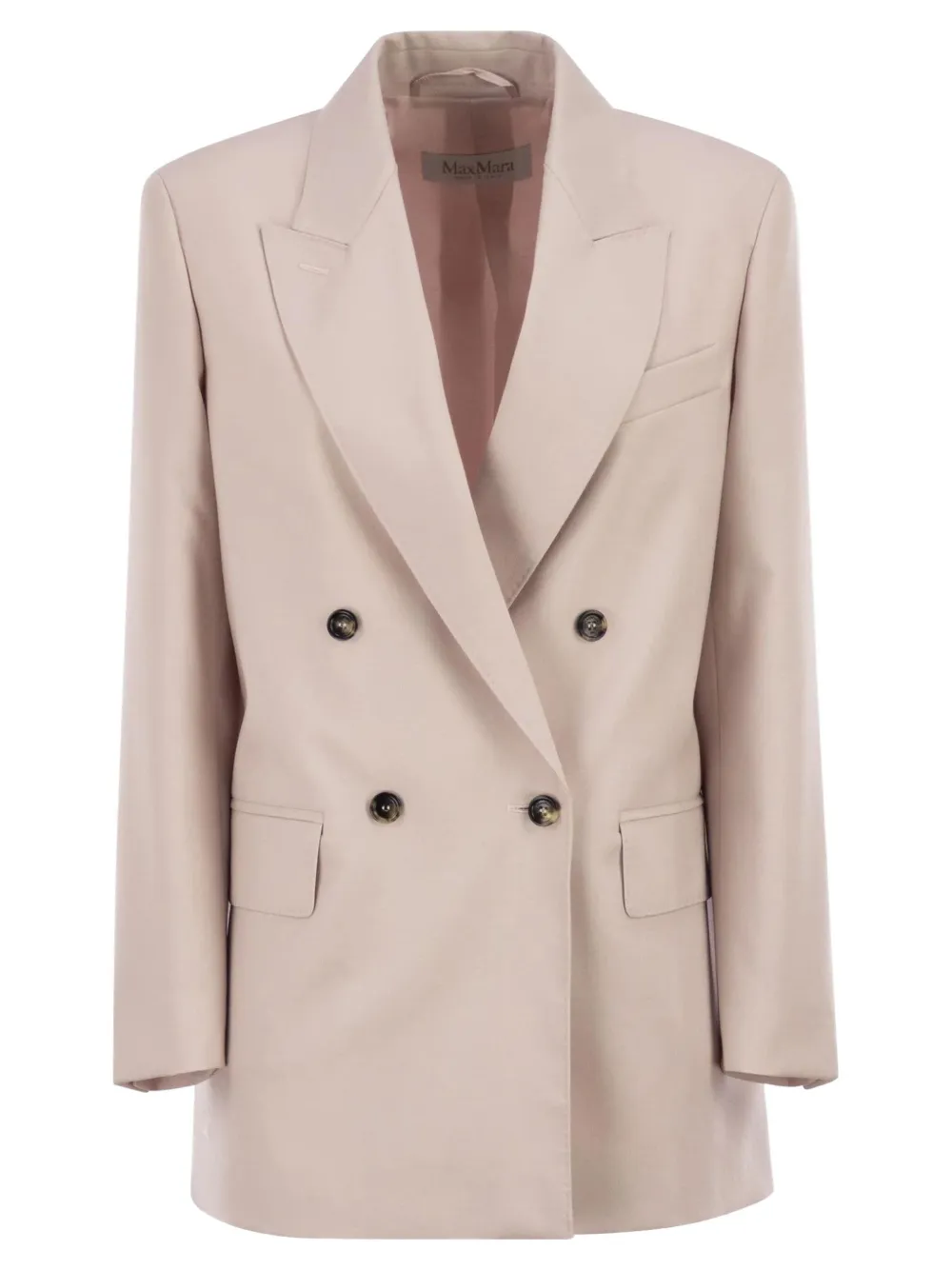 Max Mara Blazer met dubbele rij knopen Beige