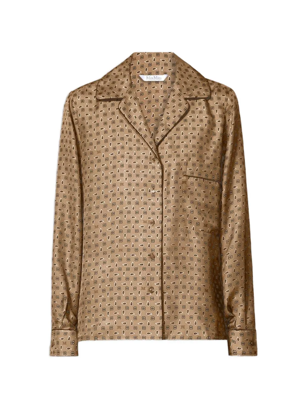 Max Mara paisley-print silk shirt - Braun