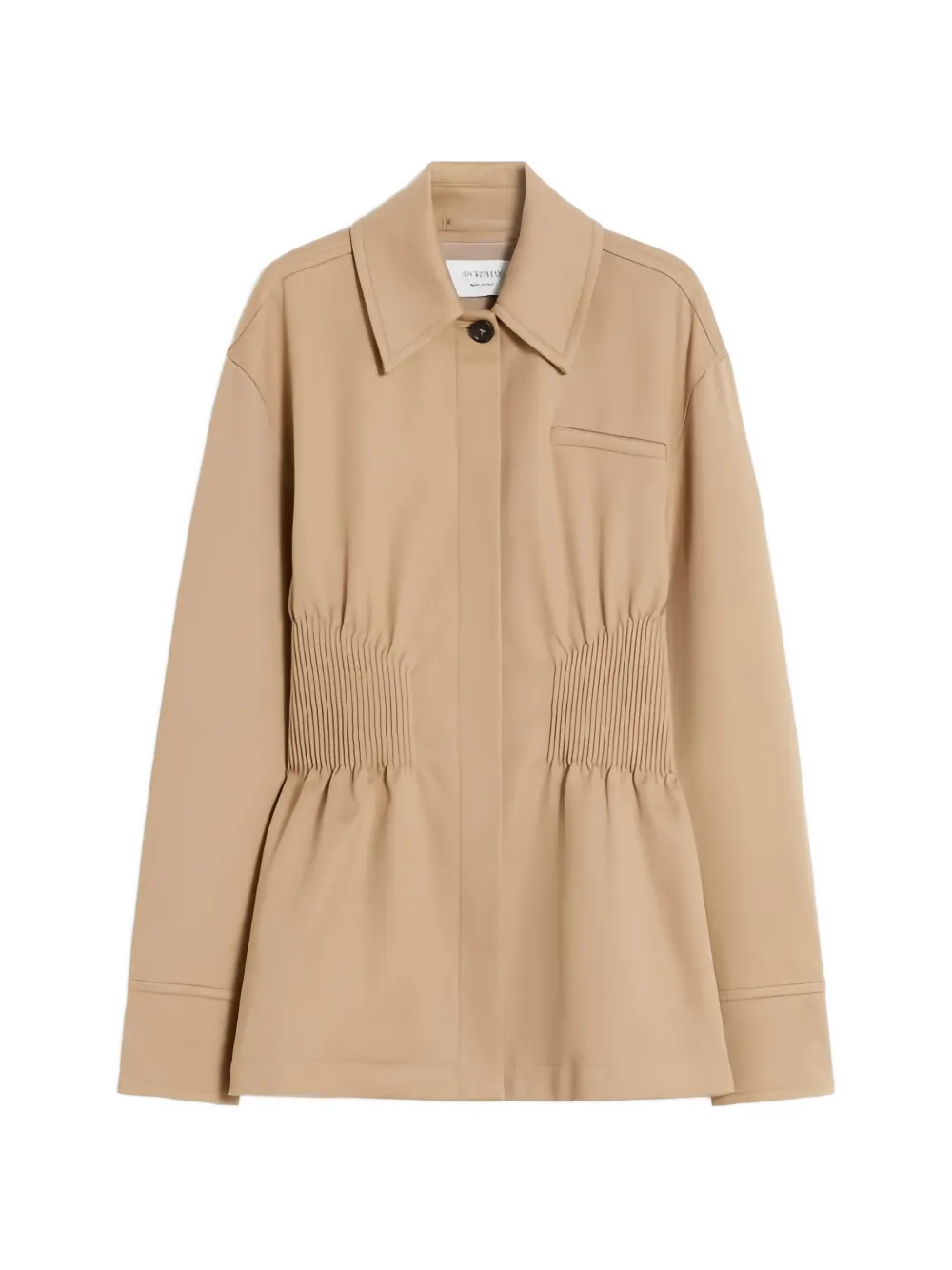 Sportmax shirred-waist jacket - Toni neutri