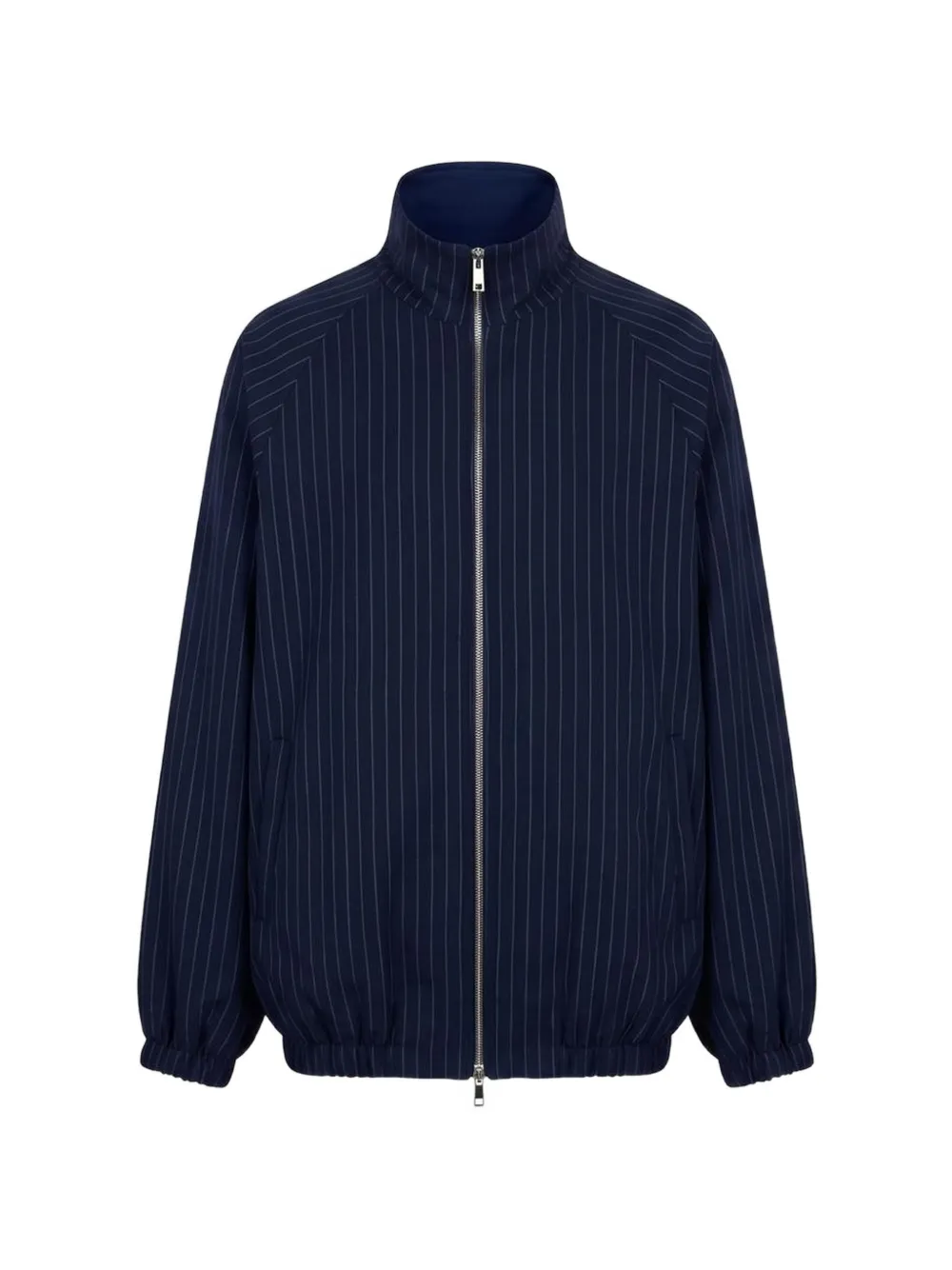 The Frankie Shop Baxter pinstriped track jacket - Blu