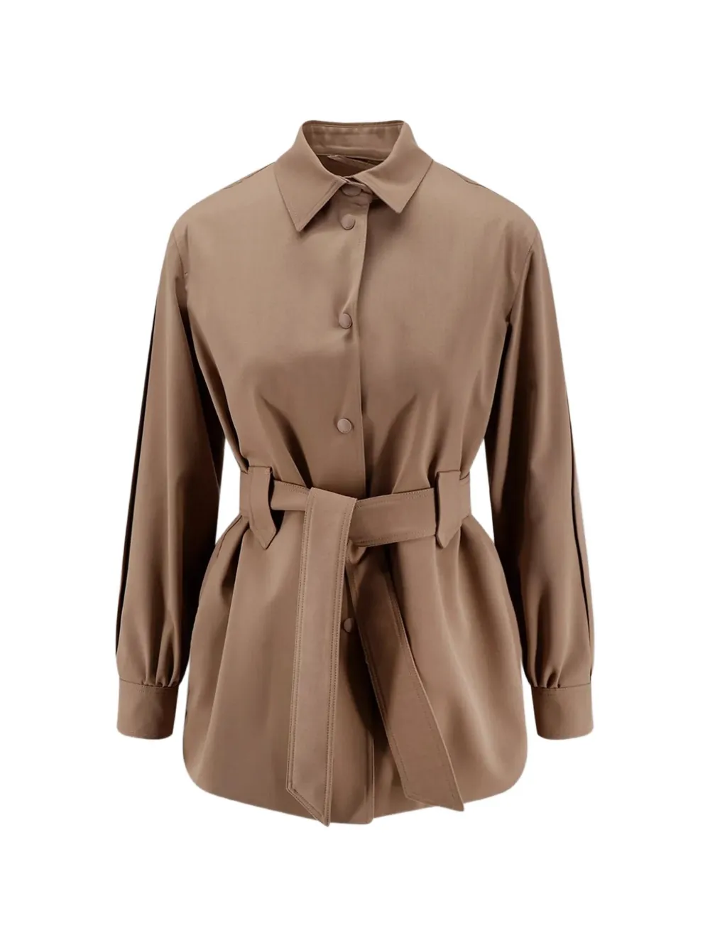 Max Mara belted wool jacket - Marrone