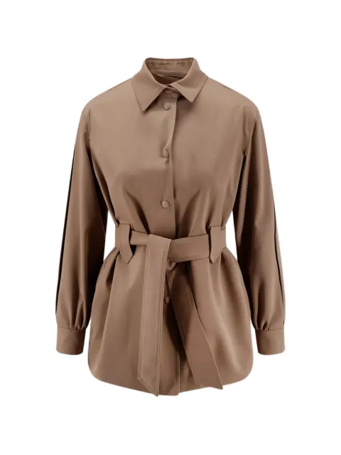 Max Mara chaqueta de lana con cinturón