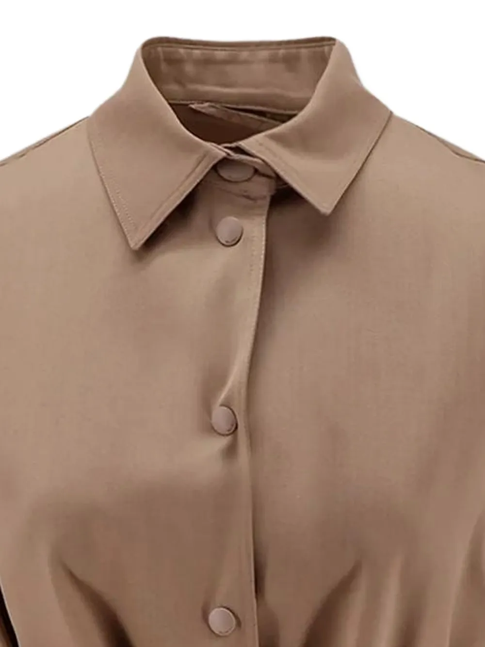 Max Mara Wollen jack met ceintuur Bruin