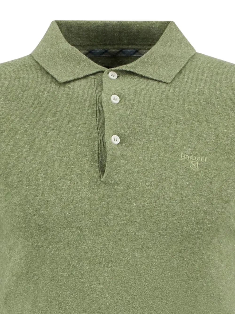 Barbour Muston gebreid poloshirt Groen