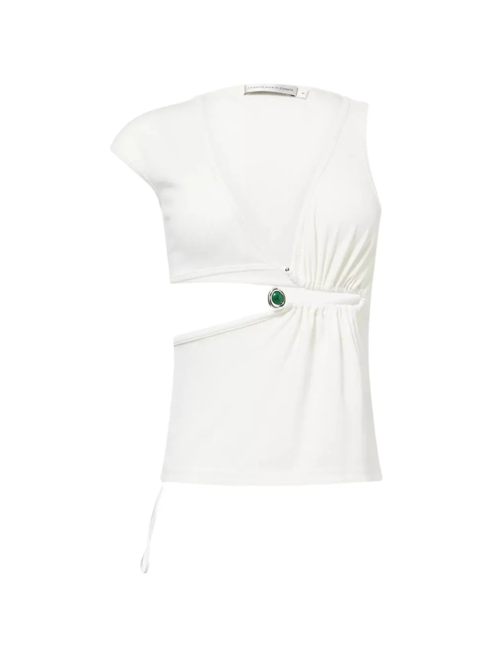 Christopher Esber gemstone-embellished cutout top
