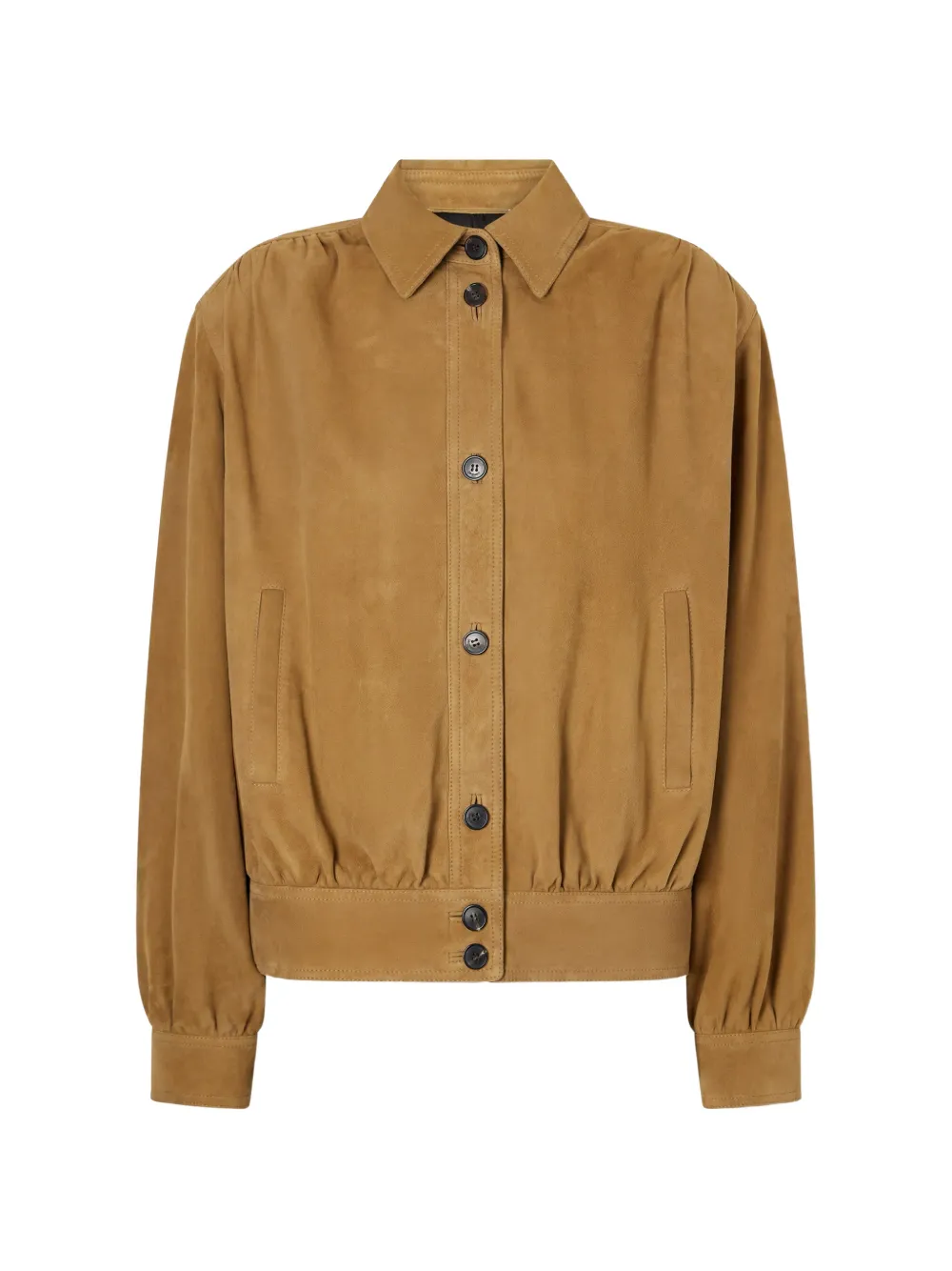 Saint Laurent suede blouson jacket - Nude