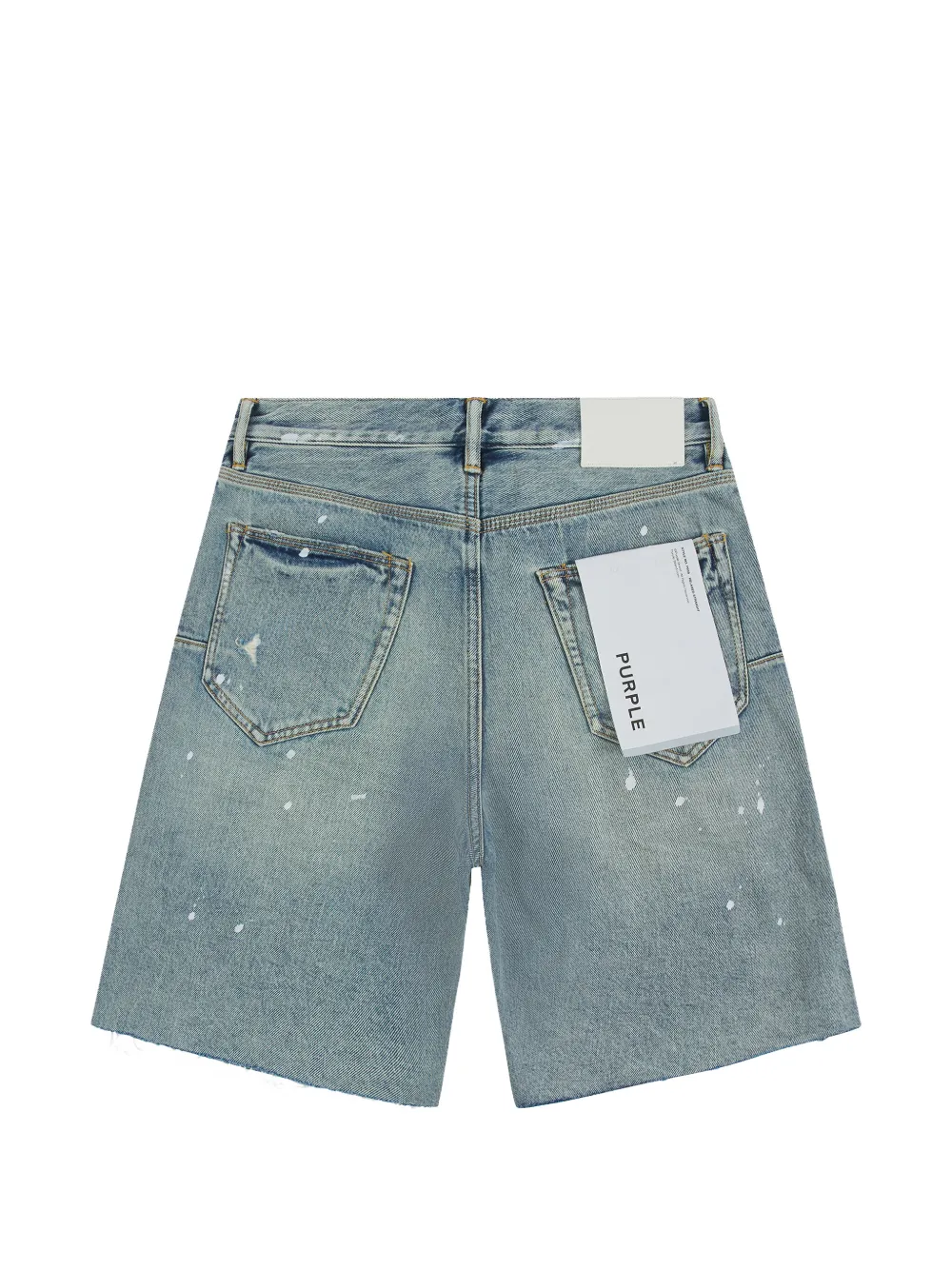 Purple Brand Painterly Rip shorts Blauw