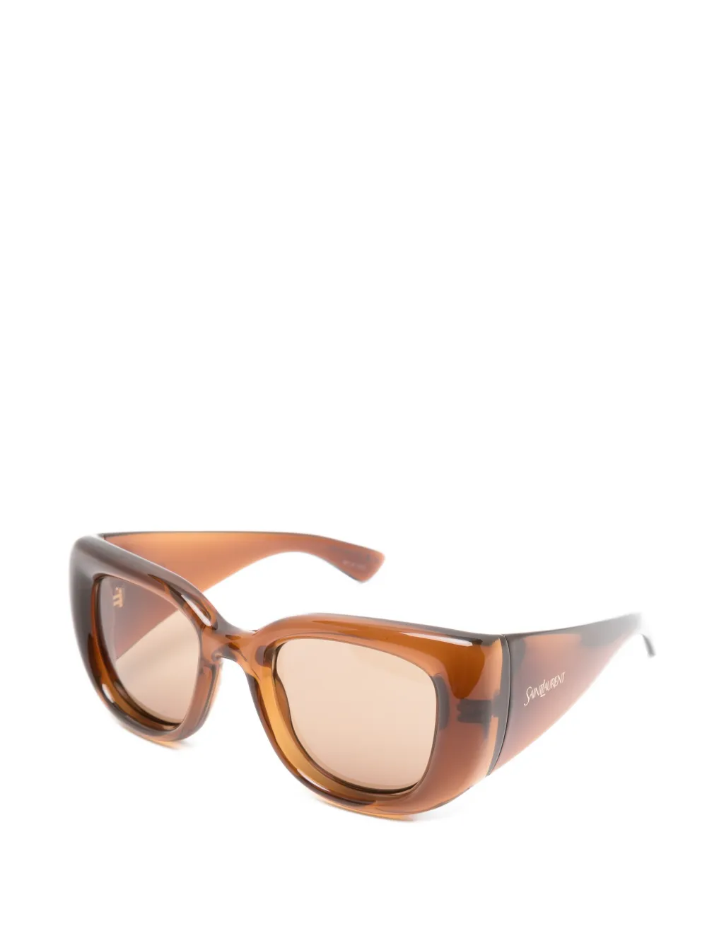 Saint Laurent Eyewear Howl zonnebril met vierkant montuur Bruin