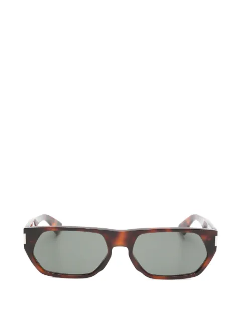 Saint Laurent Eyewear Occhiali da sole rettangolari tartarugati