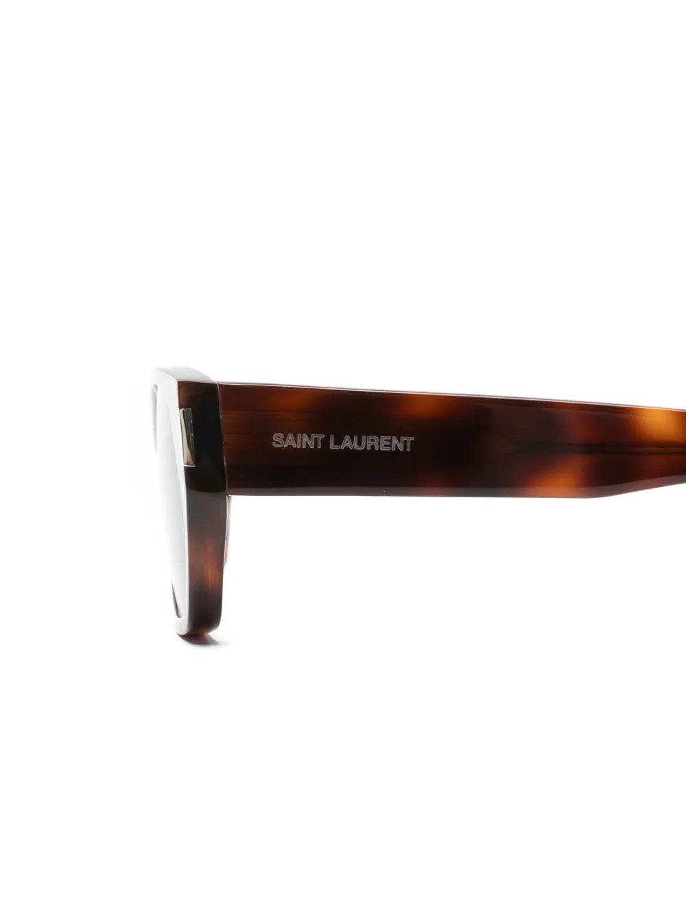 Saint Laurent Eyewear Zonnebril met rechthoekig montuur Bruin