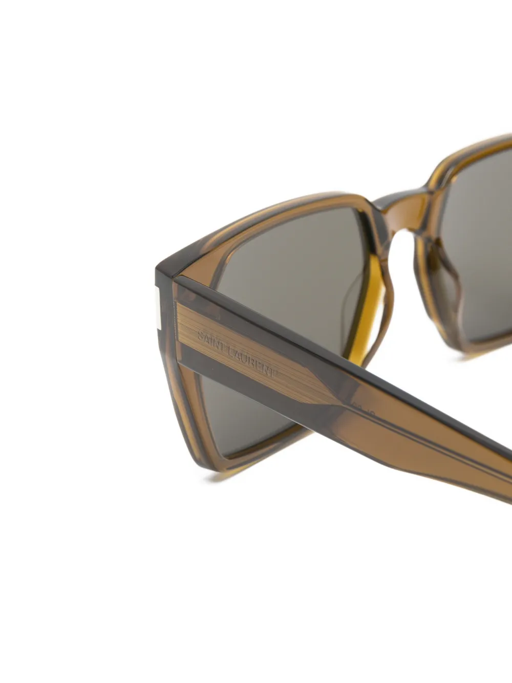 Saint Laurent Eyewear SL894 zonnebril met geometrisch montuur Bruin
