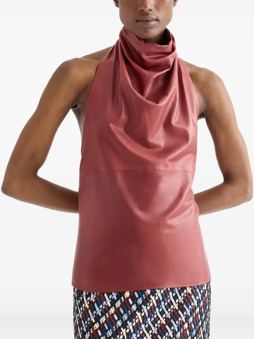 TWP Friday Night halterneck top - Rosa