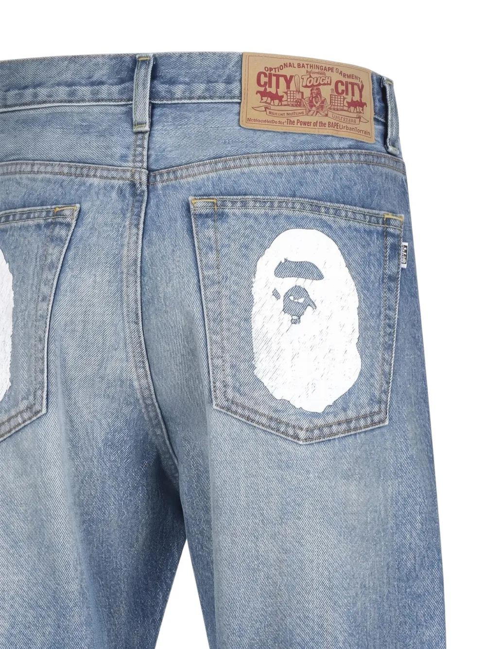 A BATHING APE Head jeans Blauw