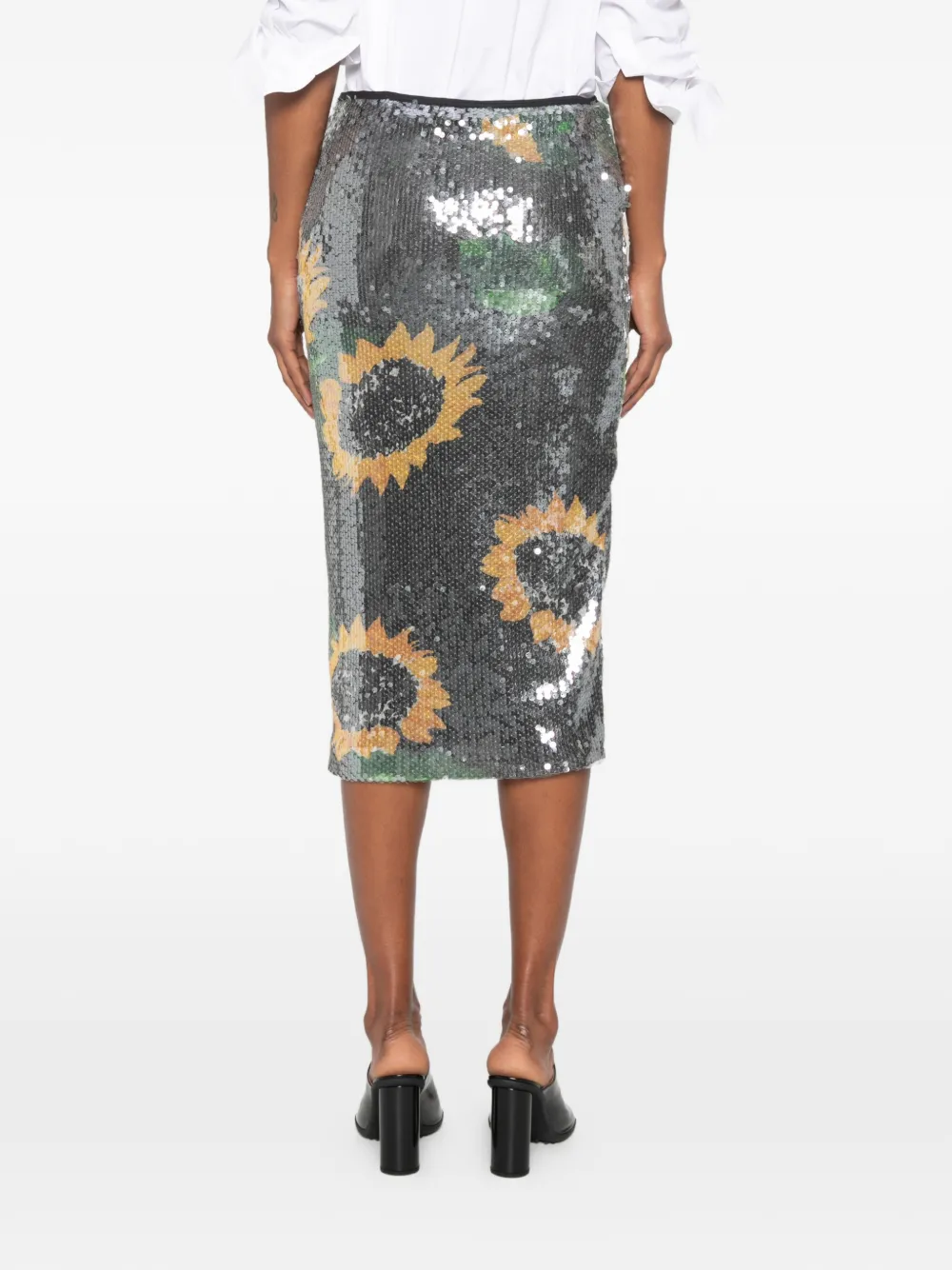 MOSCHINO JEANS Midi-rok met pailletten Zwart