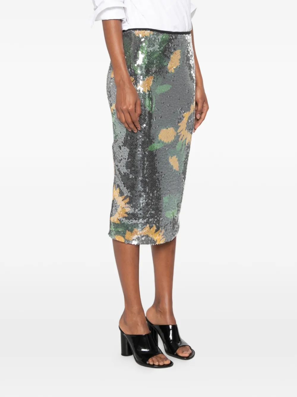 MOSCHINO JEANS Midi-rok met pailletten Zwart