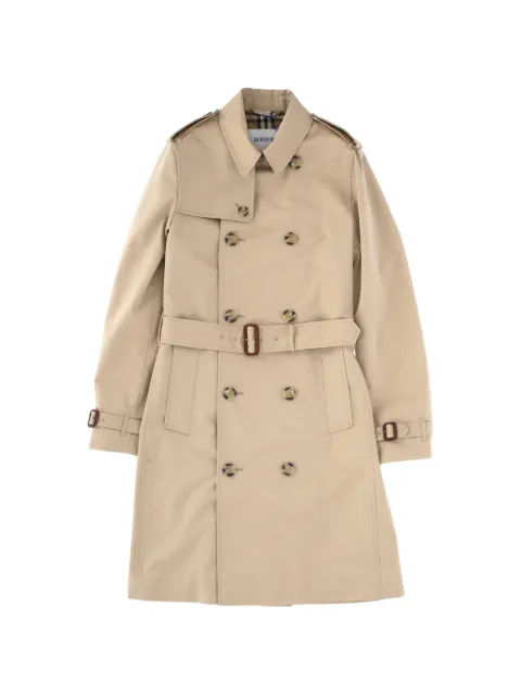 Burberry Kids gabardina con doble botonadura y cinturón