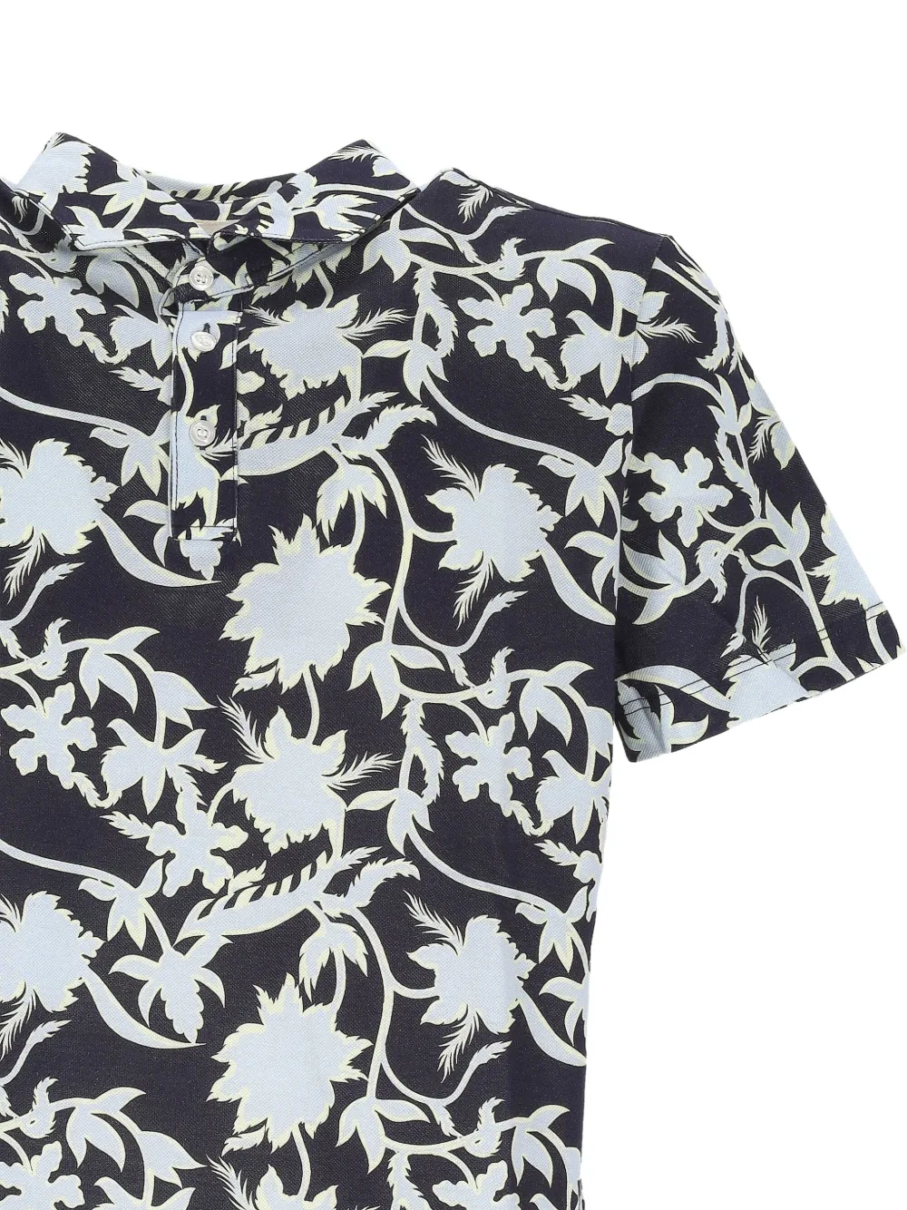  Altea Polo De Algodón Con Estampado Floral - Azul 