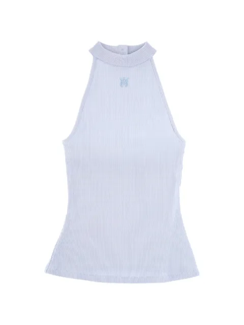 AMIRI top tejido de canalé con cuello halter