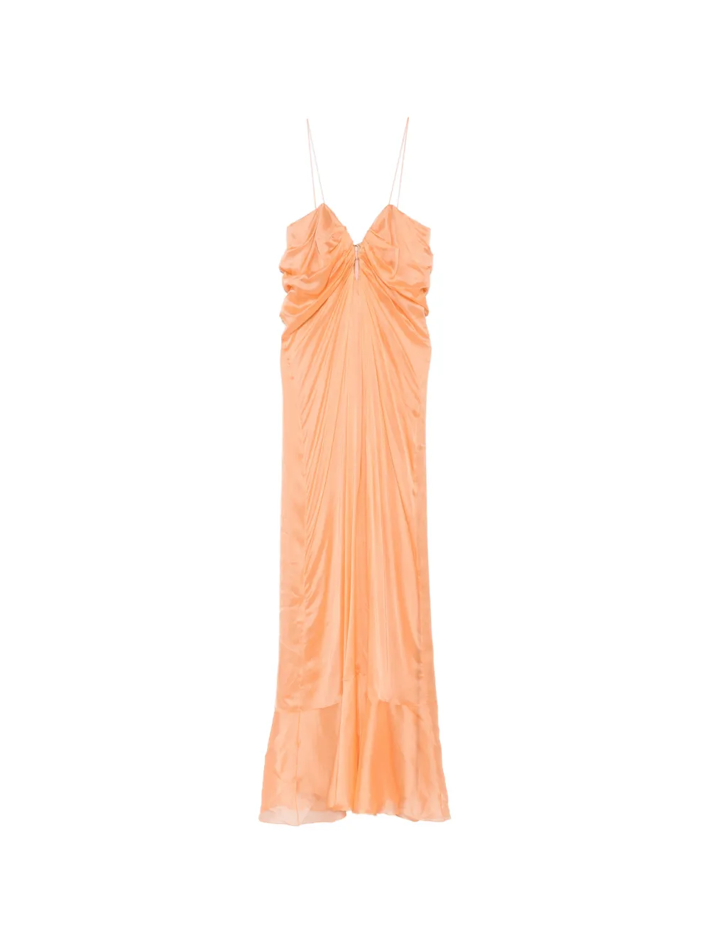 Raquel Diniz New Samba ruched spaghetti-strap dress - Arancione