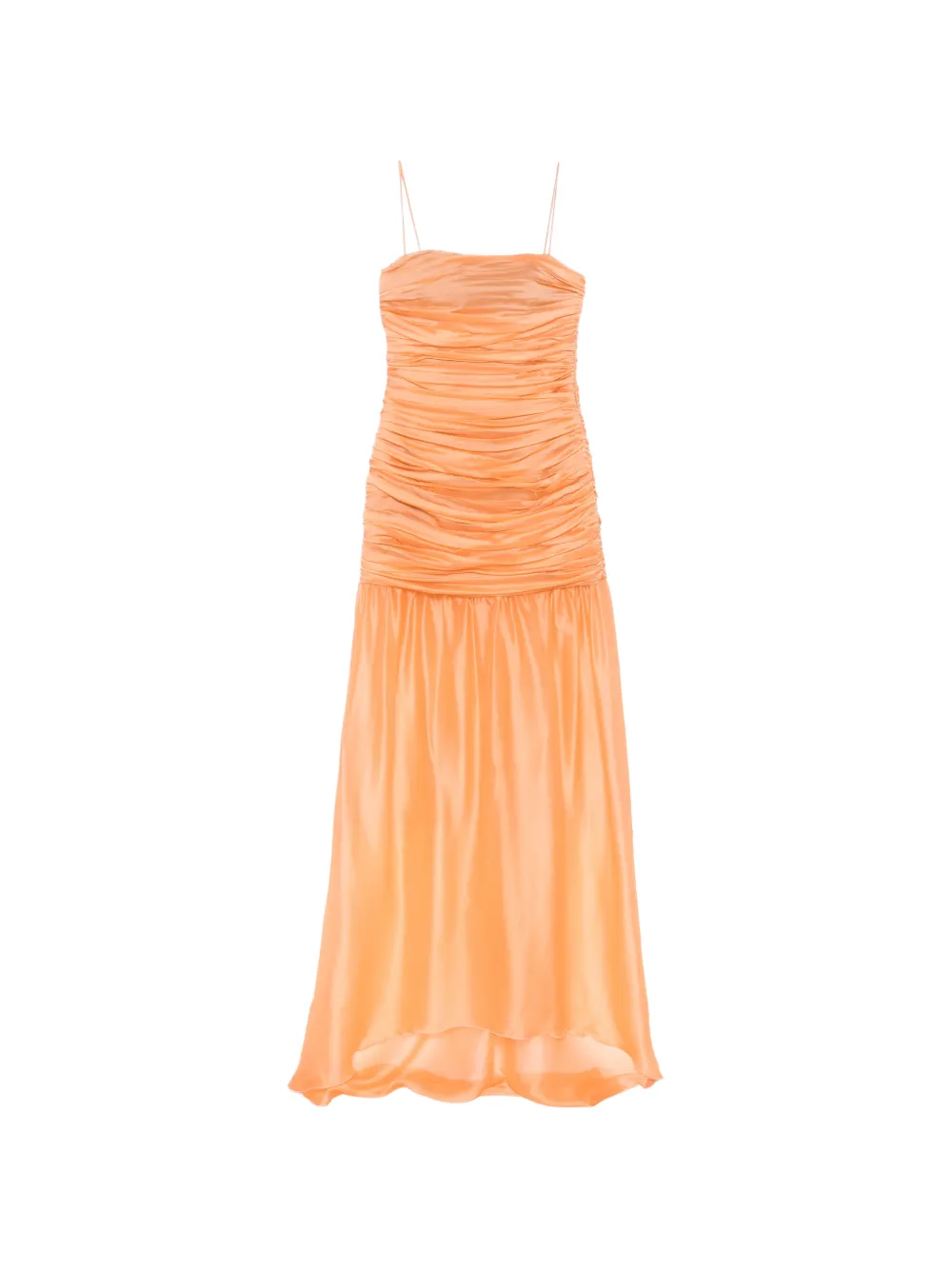 Raquel Diniz Ambrosia ruched spaghetti-strap dress - Arancione