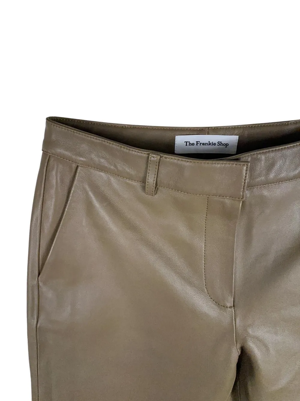 The Frankie Shop Lior leren broek Bruin
