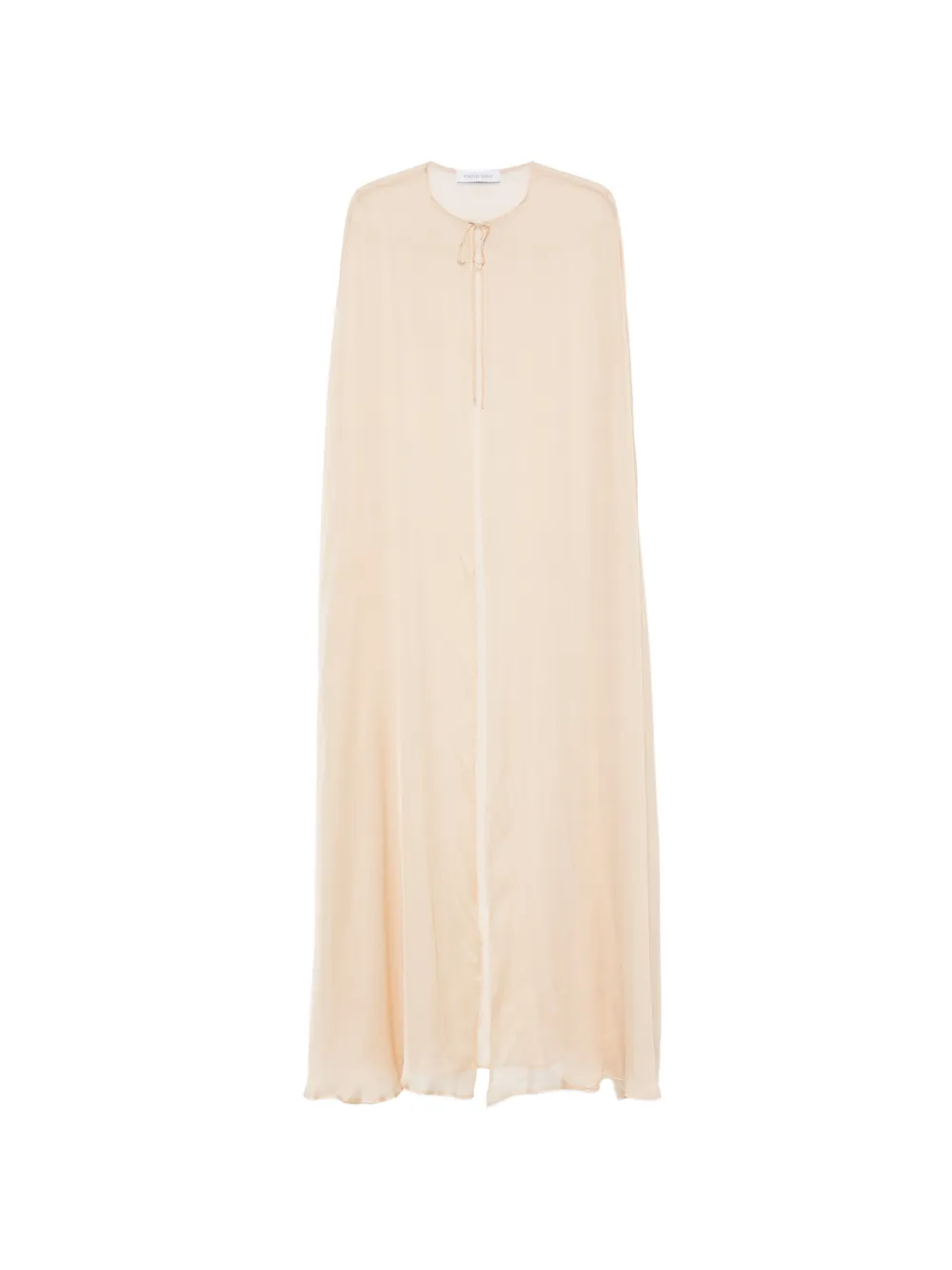 Raquel Diniz tie-fastening semi-sheer cape - Nude