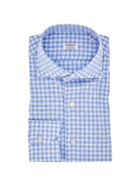 BORRIELLO NAPOLI camisa con motivo de cuadros gingham
