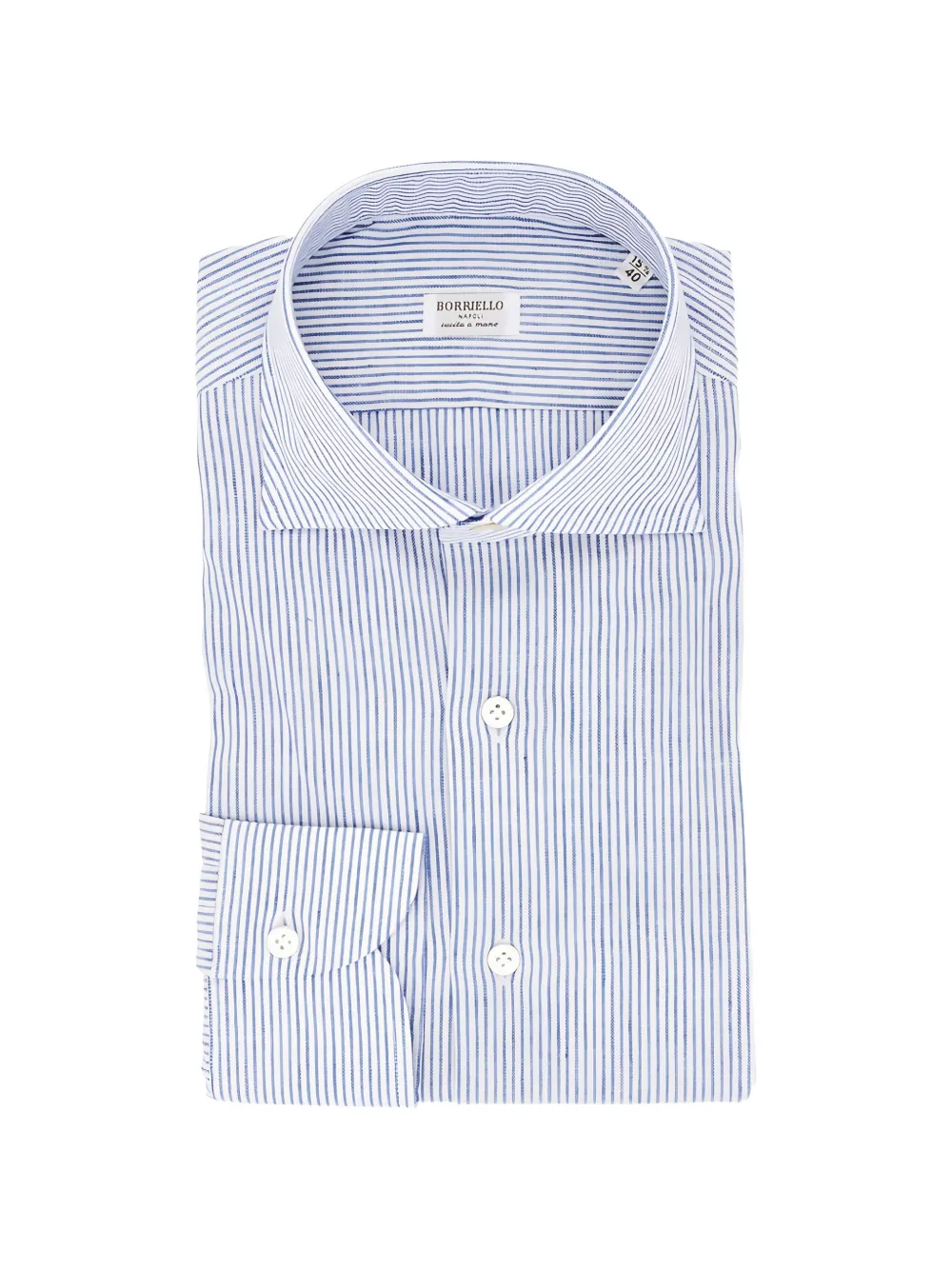 BORRIELLO NAPOLI striped-pattern shirt - Blu