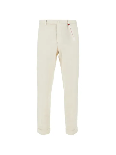 Santaniello pressed-crease turn-up trousers