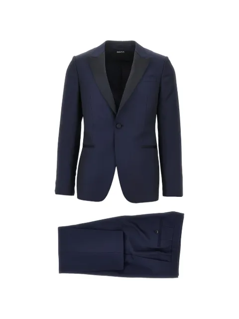 Zegna peak-lapel single-breasted suit