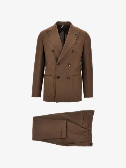 Santaniello peak-lapel double-breasted suit
