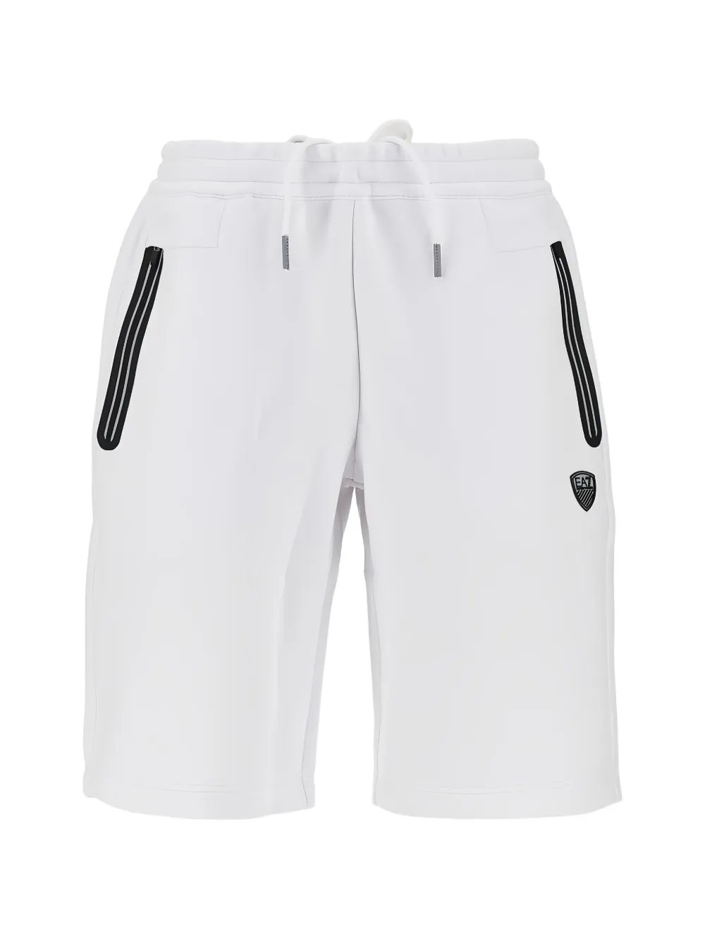 Ea7 Emporio Armani logo-patch drawstring shorts - Bianco