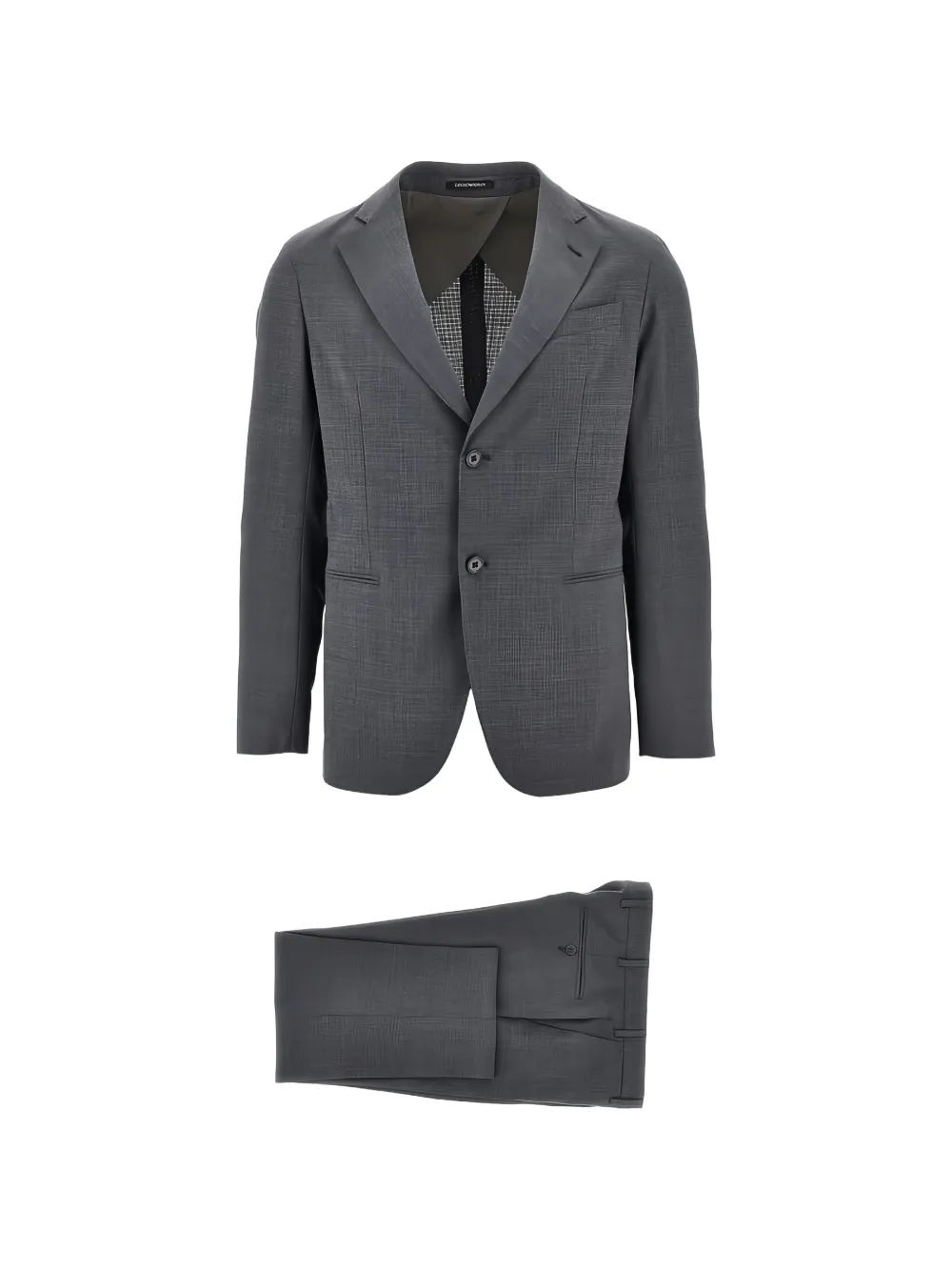 Emporio Armani single-breasted notched-lapel suit - Grigio