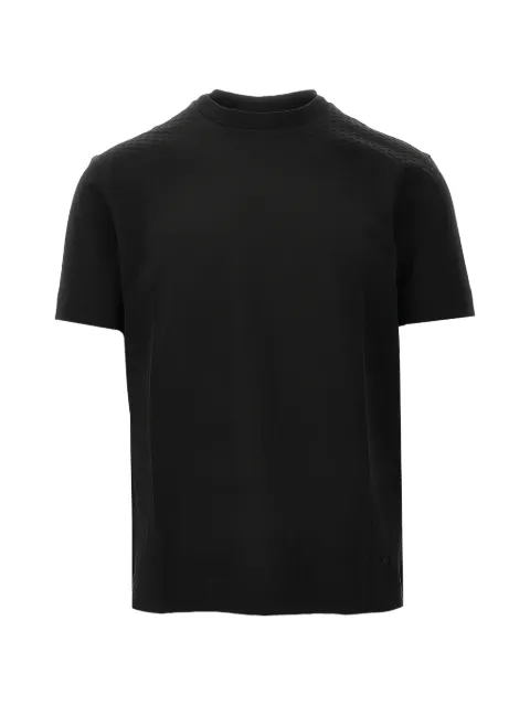 Emporio Armani diamond-textured cotton T-shirt