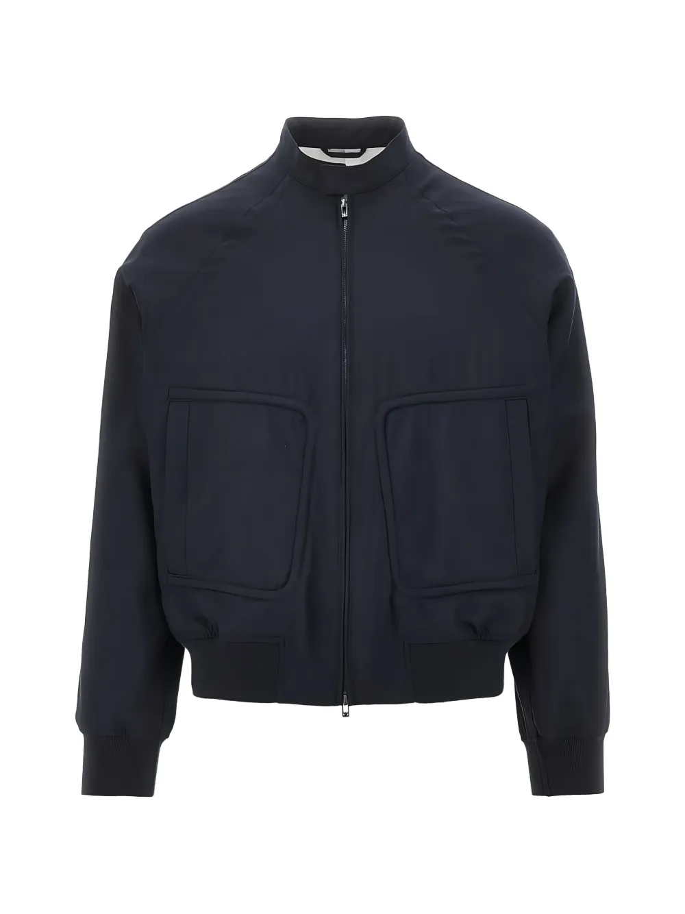 Emporio Armani wool zip-up jacket - Blu