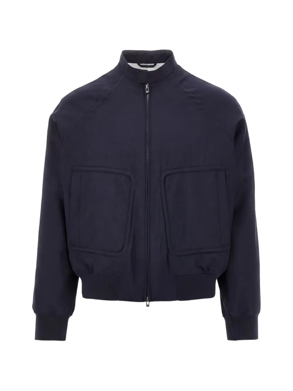 Emporio Armani wool zip-up jacket - Blu