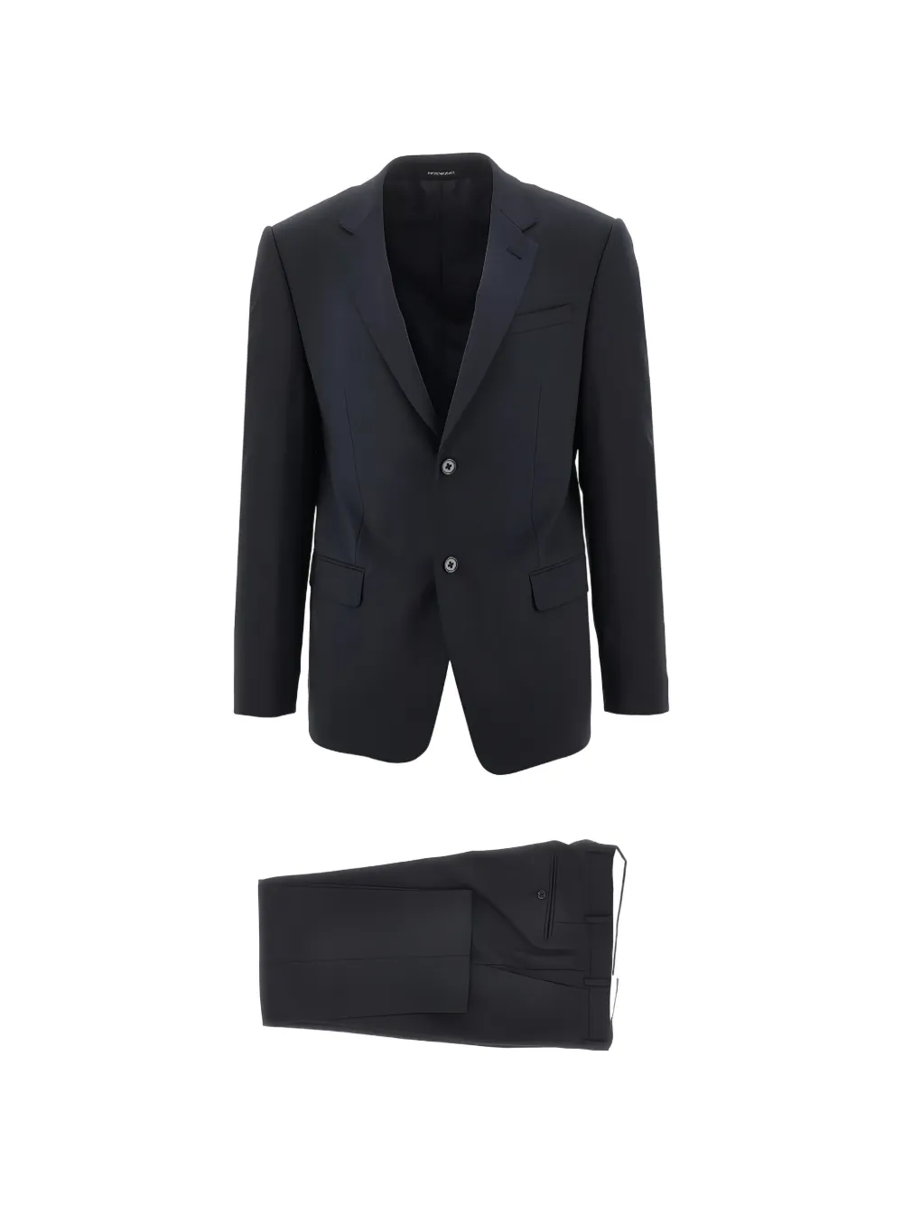 Emporio Armani single-breasted notched-lapel suit - Nero
