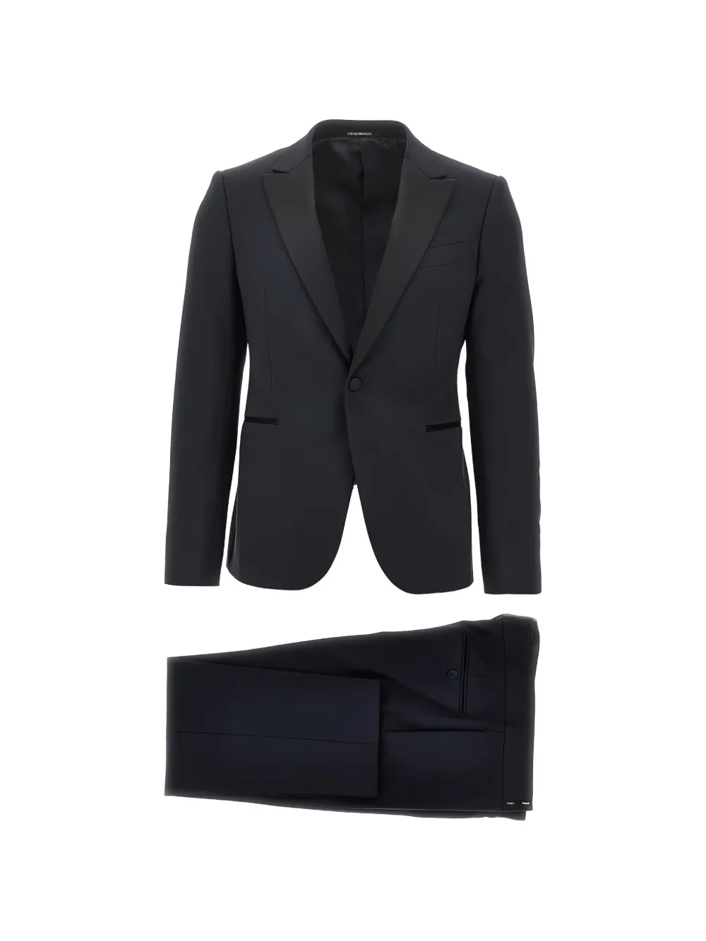 Emporio Armani satin-lapel suit - Blu