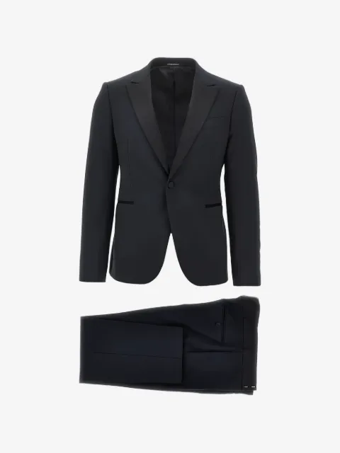 Emporio Armani satin-lapel suit