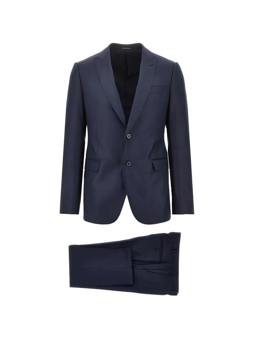 Emporio Armani single-breasted wool suit - Blu