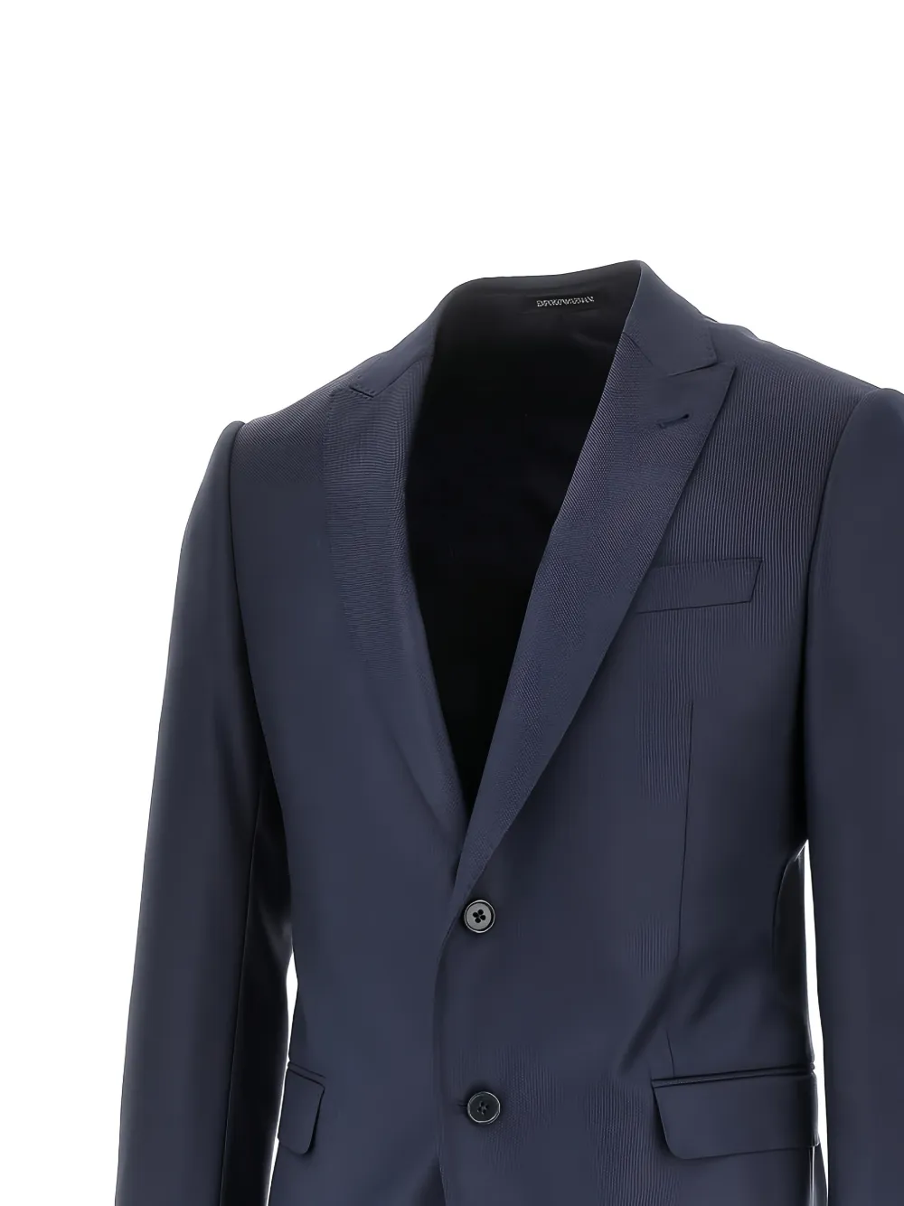 Emporio Armani Wollen pak met enkele rij knopen Blauw