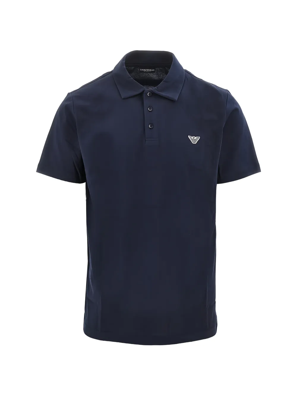 Emporio Armani logo-embroidered polo shirt - Blu