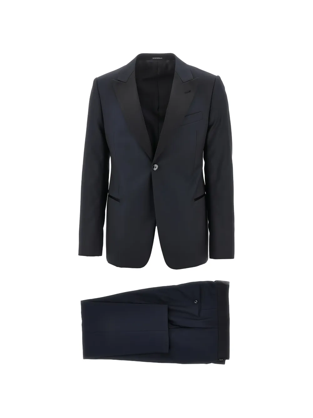 Emporio Armani peak-lapel single-breasted suit - Blu