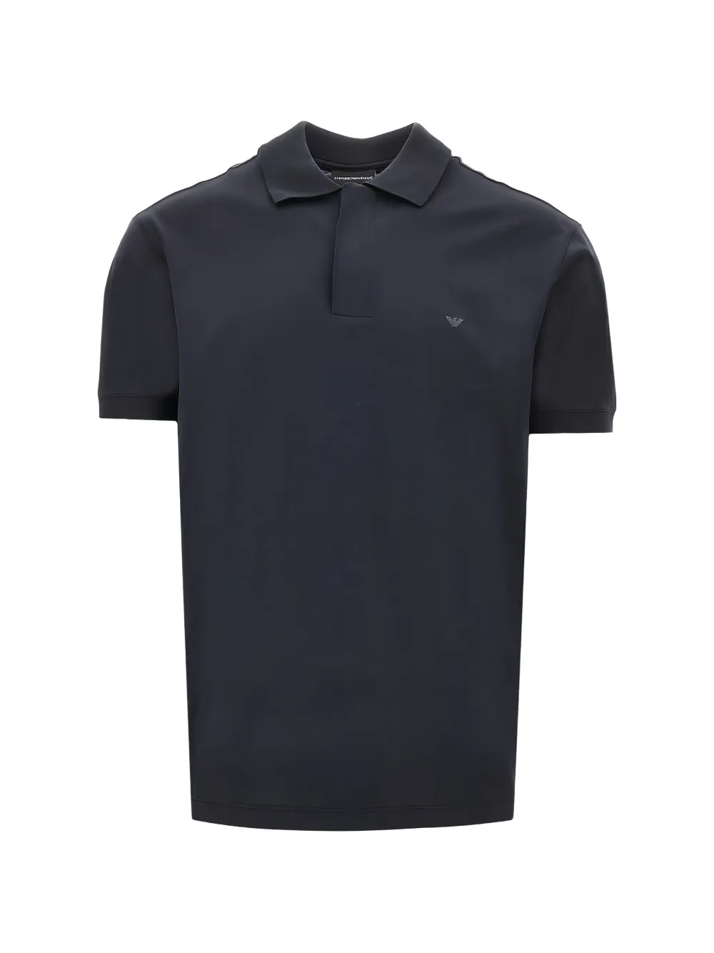 Emporio Armani logo-embroidered polo shirt - Blau