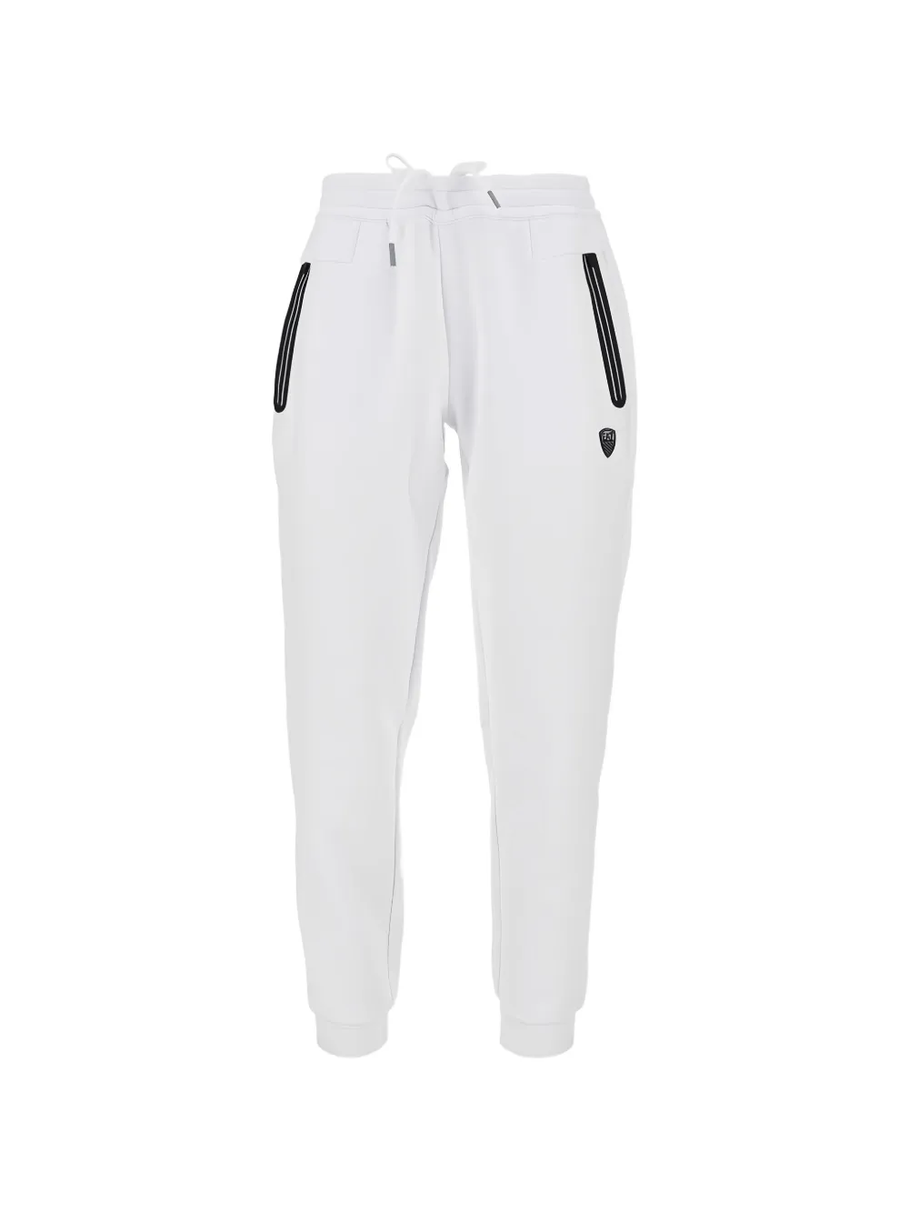Ea7 Emporio Armani logo-patch drawstring track pants - Bianco