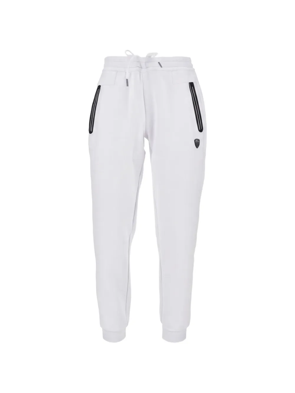 Ea7 Emporio Armani logo-patch drawstring track pants - Bianco