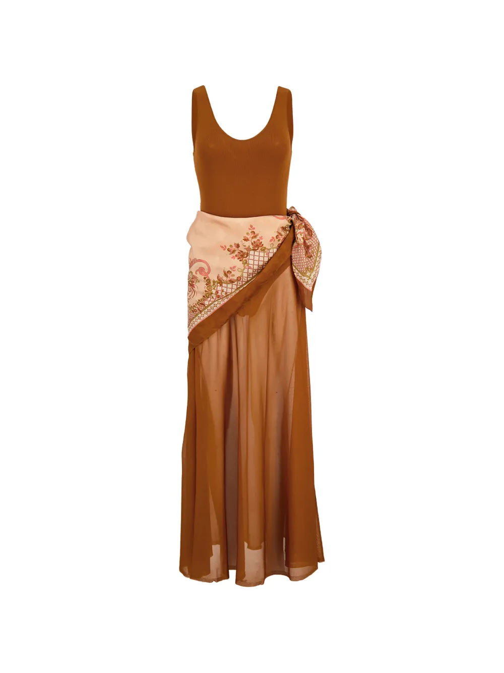 ZIMMERMANN Aster scarf-detail maxi dress - Braun