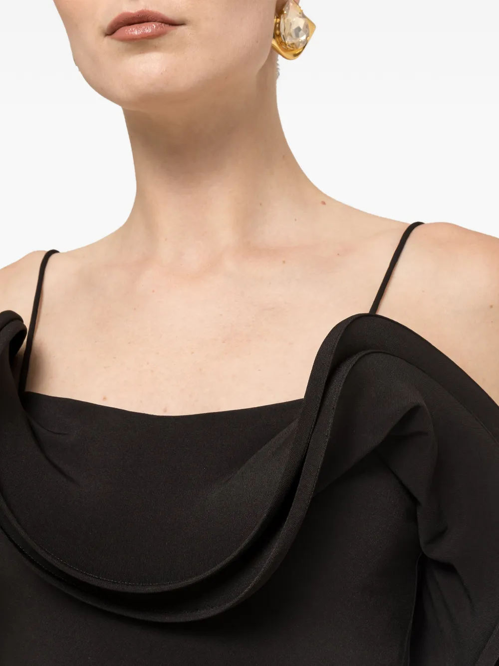 NISSA Maxi-jurk met open achterkant Zwart