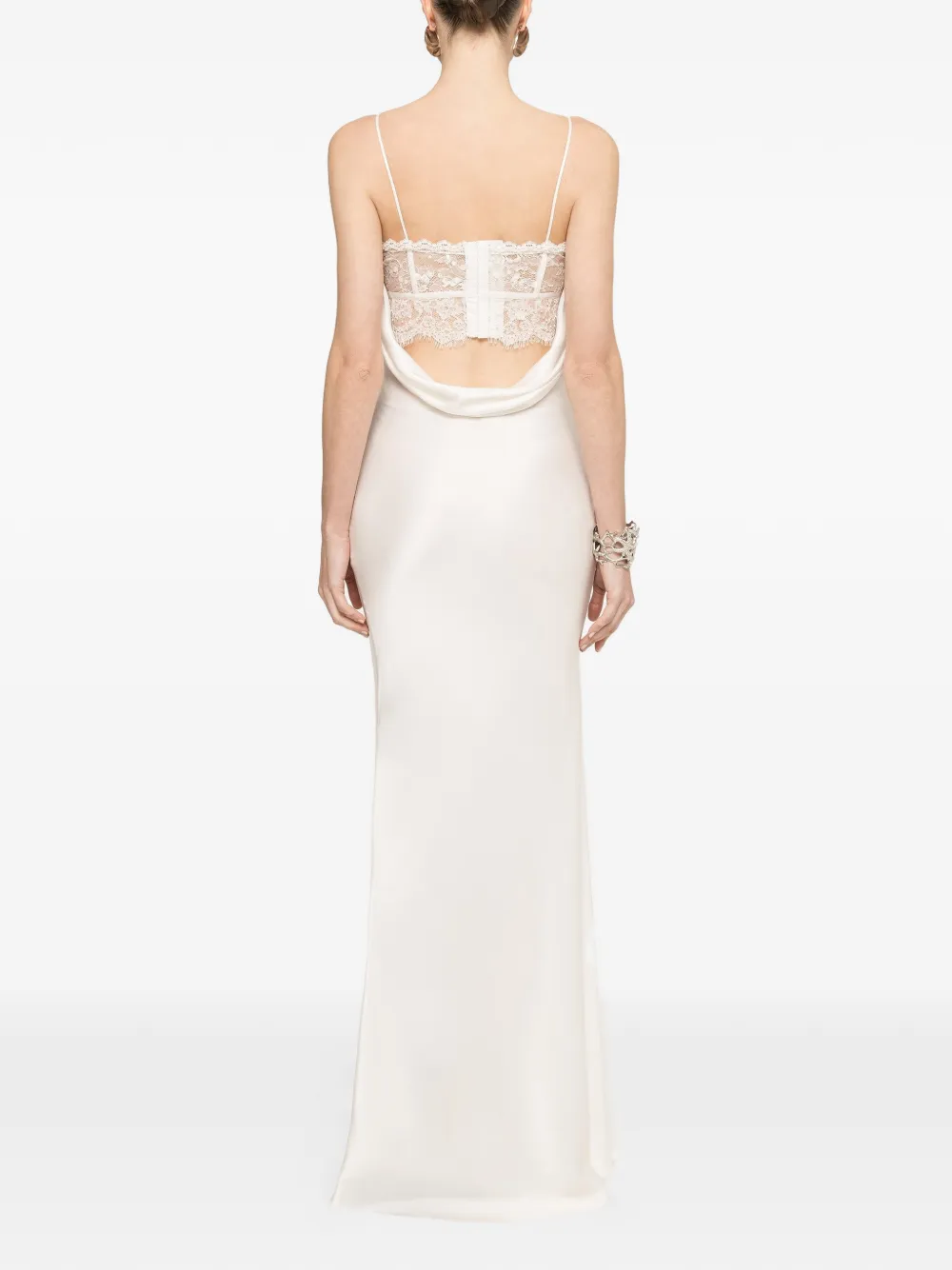 NISSA Maxi-jurk met kant Wit